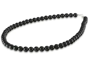 Naszyjnik z czarnego turmalinu 8 mm