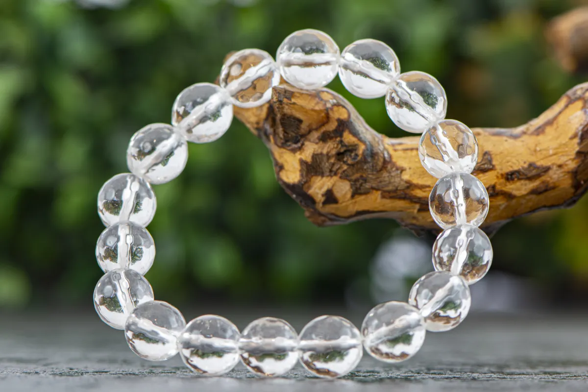 Bransoletka z Kryształu Górskiego 10mm