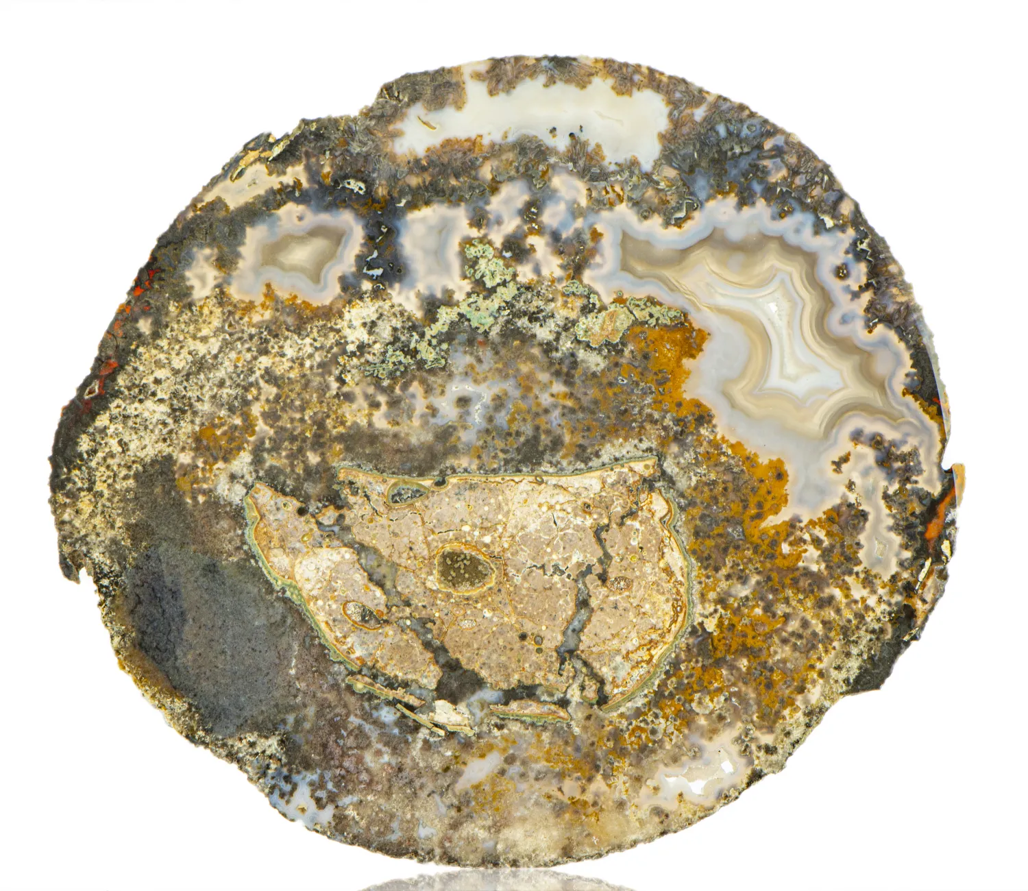 Płytka z krajobrazowym agatem 26x24 cm