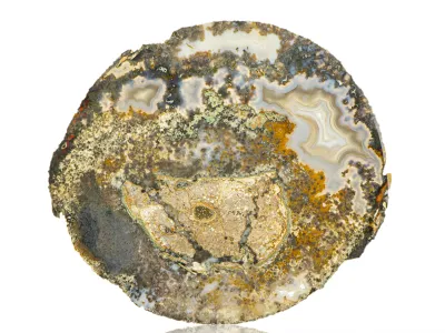 Płytka z krajobrazowym agatem 26x24 cm