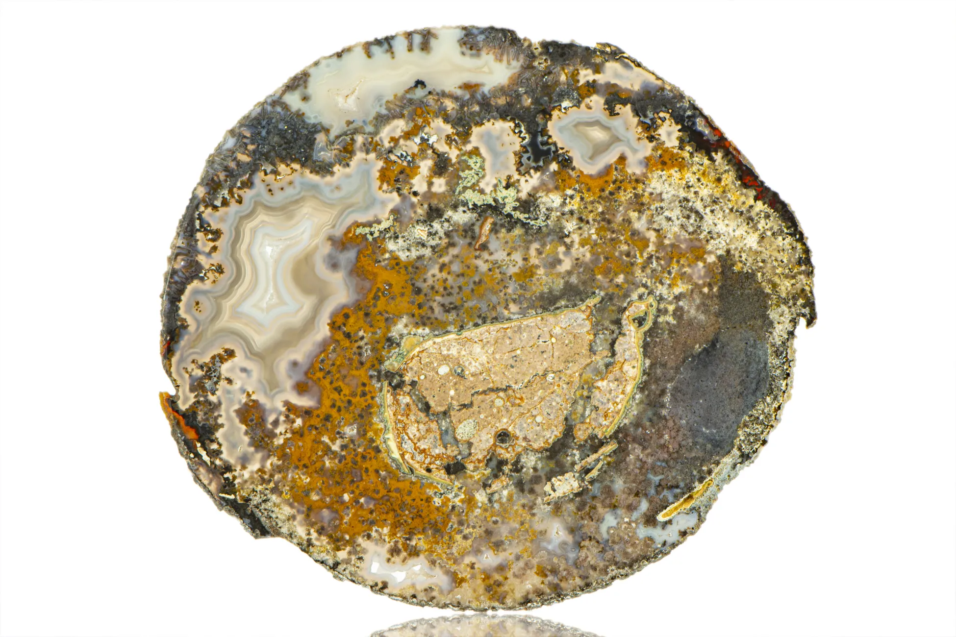 Płytka z krajobrazowym agatem 26x24 cm