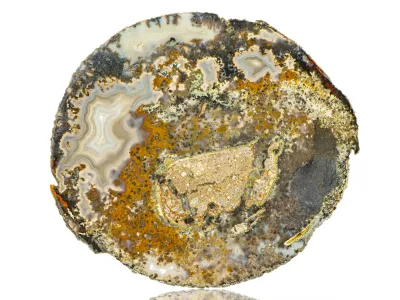 Płytka z krajobrazowym agatem 26x24 cm