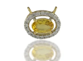 Żółty szafir 0,52 ct w złotej oprawie