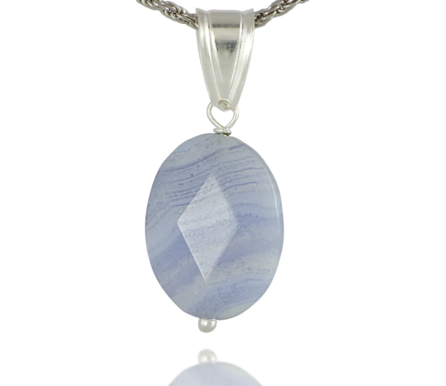 Zawieszka z Chalcedonem „Niebieska Koronka”