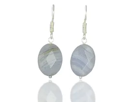 Kolczyki z Chalcedonem „Niebieska Koronka”