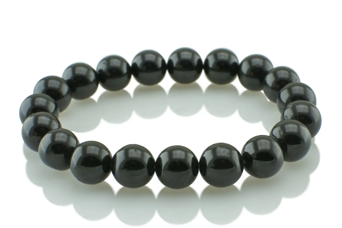 Bransoletka z czarnego turmalinu 10mm