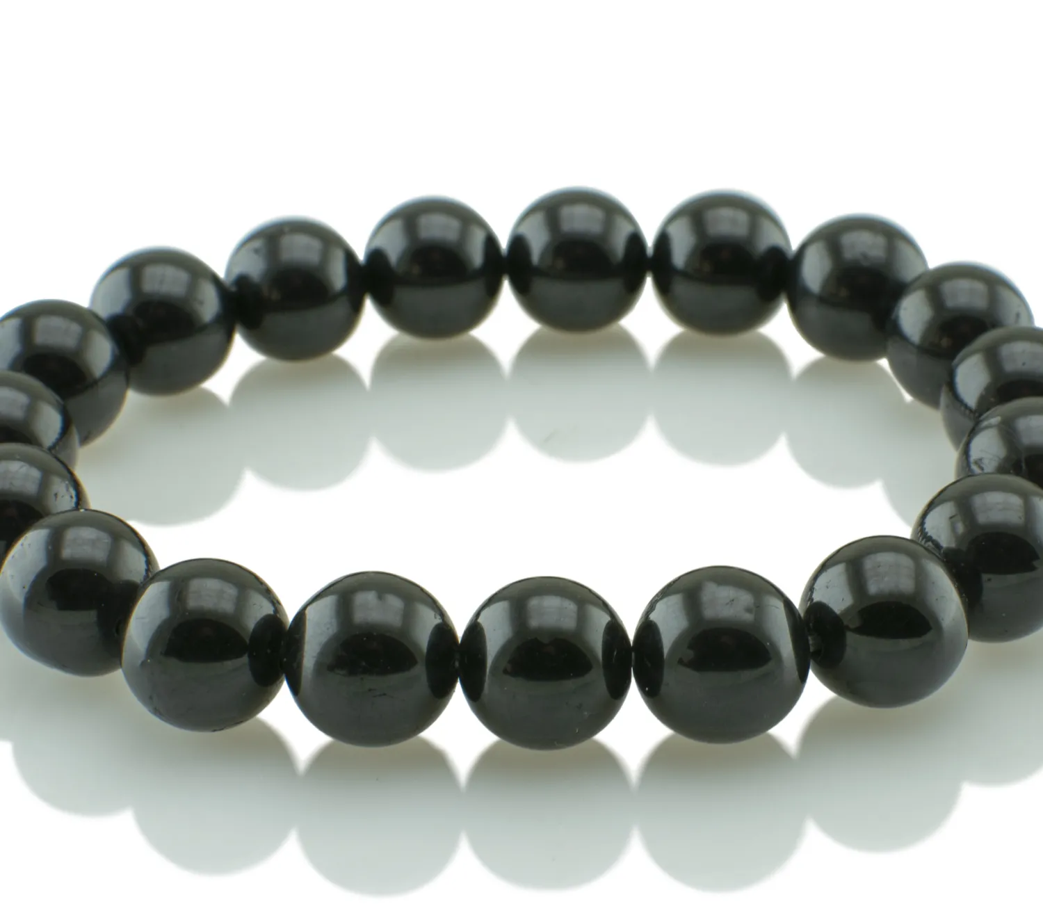 Bransoletka z czarnego turmalinu 10mm
