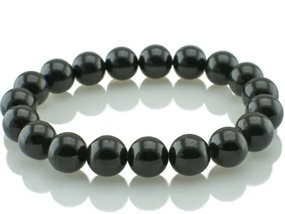 Bransoletka z czarnego turmalinu 10mm