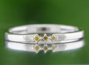 Pierścionek z Żółtymi Diamentami